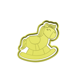 Baby rocking horse cookie cutter and stamp