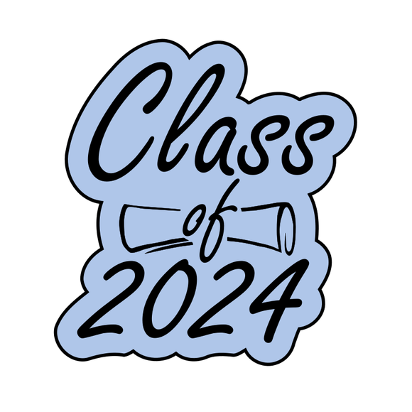 Class of 2024 cookie cutter and stamp