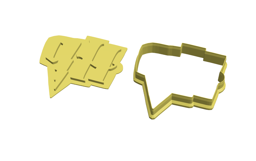 Harry Potter initials cookie cutter and stamp Frosted Cutters