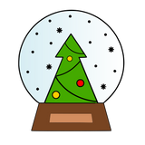 Snowglobe cookie cutter and stamp