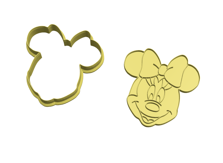 Minnie mouse cookie cutter with stamp Frosted Cutters