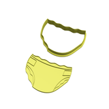 Baby diaper cookie cutter and stamp