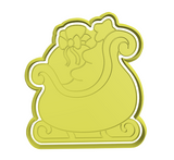 Santa sled and gifts pack cookie cutter and stamp
