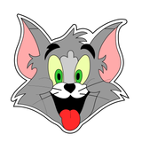 Tom the cat face (Tom & Jerry character) cookie cutter with stamp