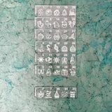 Christmas Advent Calendar Acrylic Debosser stamps with cutter