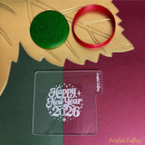Happy New Year 2026 lettering debosser stamp