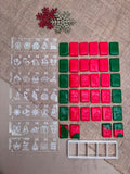 Christmas Advent Calendar Acrylic Debosser stamps with cutter