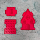 Interlocking Christmas Gingerbread house cutters and stamps set