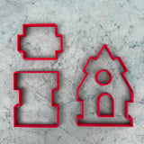Interlocking Christmas Gingerbread house cutters and stamps set