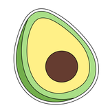 Avocado cookie cutter and stamp