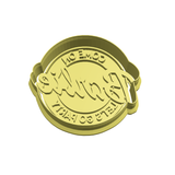Come on Barbie logo cookie cutter with stamp