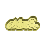 Barbie logo cookie cutter with stamp