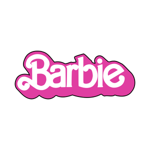Barbie logo cookie cutter with stamp