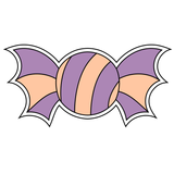 Bonbon with bat wings cookie cutter and stamp