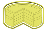 Cut Birthday cake cookie cutter and stamp