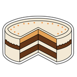 Cut Birthday cake cookie cutter and stamp