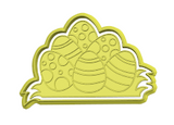 Easter colorful eggs cookie cutter and stamp