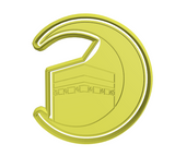 Crescent with kaaba  cookie cutter and stamp