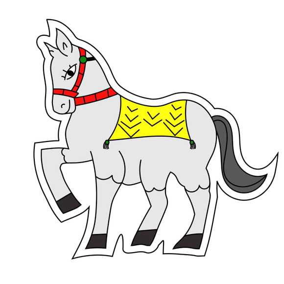 Dancing Mouled Horse (حصان المولد) cutter with stamp