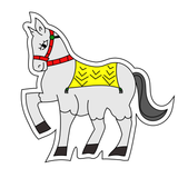Dancing Mouled Horse (حصان المولد) cutter with stamp