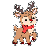Christmas Reindeer Rudolph cookie cutter and stamp