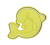 Dolphin cookie cutter with stamp