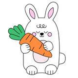 Easter bunny with carrot cookie cutter and stamp