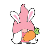 Easter gnome with carrot cookie cutter and stamp