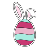 Easter egg with bunny ears  cookie cutter and stamp