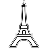 Eiffel tower cookie cutter and stamp
