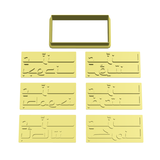 Saudi National Day 95 Phrases stamp set of 6 stamps with cutter (مجموعة 6 بصامات مع قطاعة عبارات اليوم الوطني السعودي 95)