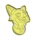 Zootopia (Fox) cookie cutter and stamp