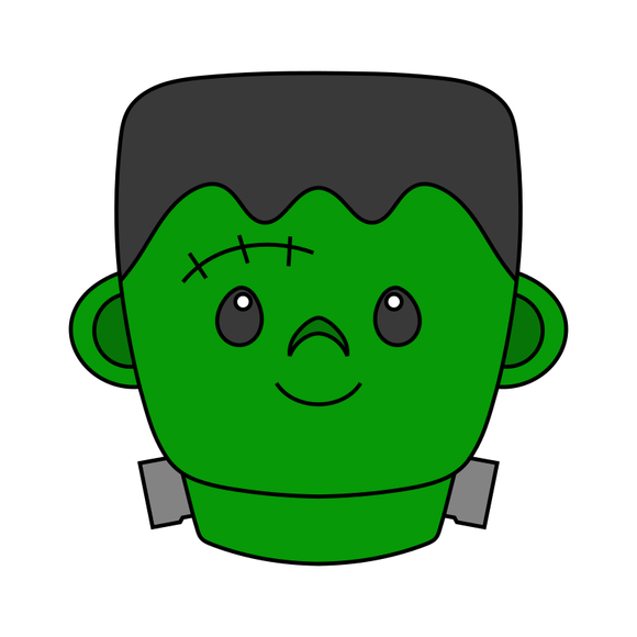 Frankenstein's monster cookie cutter and stamp