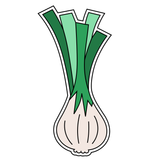 Green Onion cookie cutter and stamp