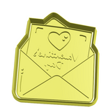 Happy valentine's day letter cookie cutter with stamp