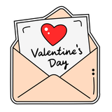 Happy valentine's day letter cookie cutter with stamp