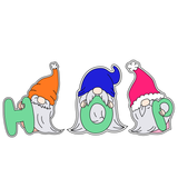 H O P Letters with Easter Gnomes cookie cutters with stamp (set of 3 )