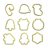 Christmas mini elements cookie cutters set
