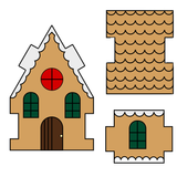 Interlocking Christmas Gingerbread house cutters and stamps set