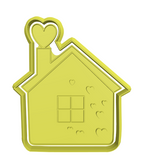 Loving home with hearts cookie cutter and stamp