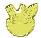 Matcha pot cookie cutter and stamp