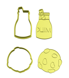 Cookie + Milk bottle cookie cutters and stamps (set of 2)