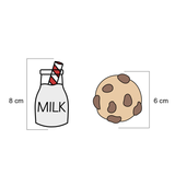 Cookie + Milk bottle cookie cutters and stamps (set of 2)