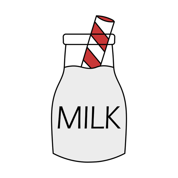 Milk Bottle cookie cutter with stamp