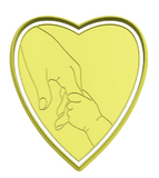 Mom and baby holding hands cookie cutter and stamp