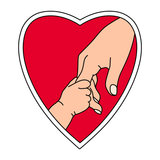 Mom and baby holding hands cookie cutter and stamp