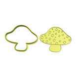 Pink mushroom cookie cutter and stamp