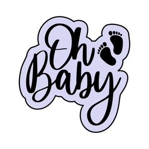 Oh Baby lettering cookie cutter and stamp