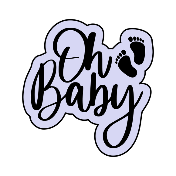 Oh Baby lettering cookie cutter and stamp