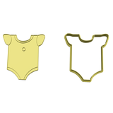 Baby girl bodysuit onesie cookie cutter and stamp